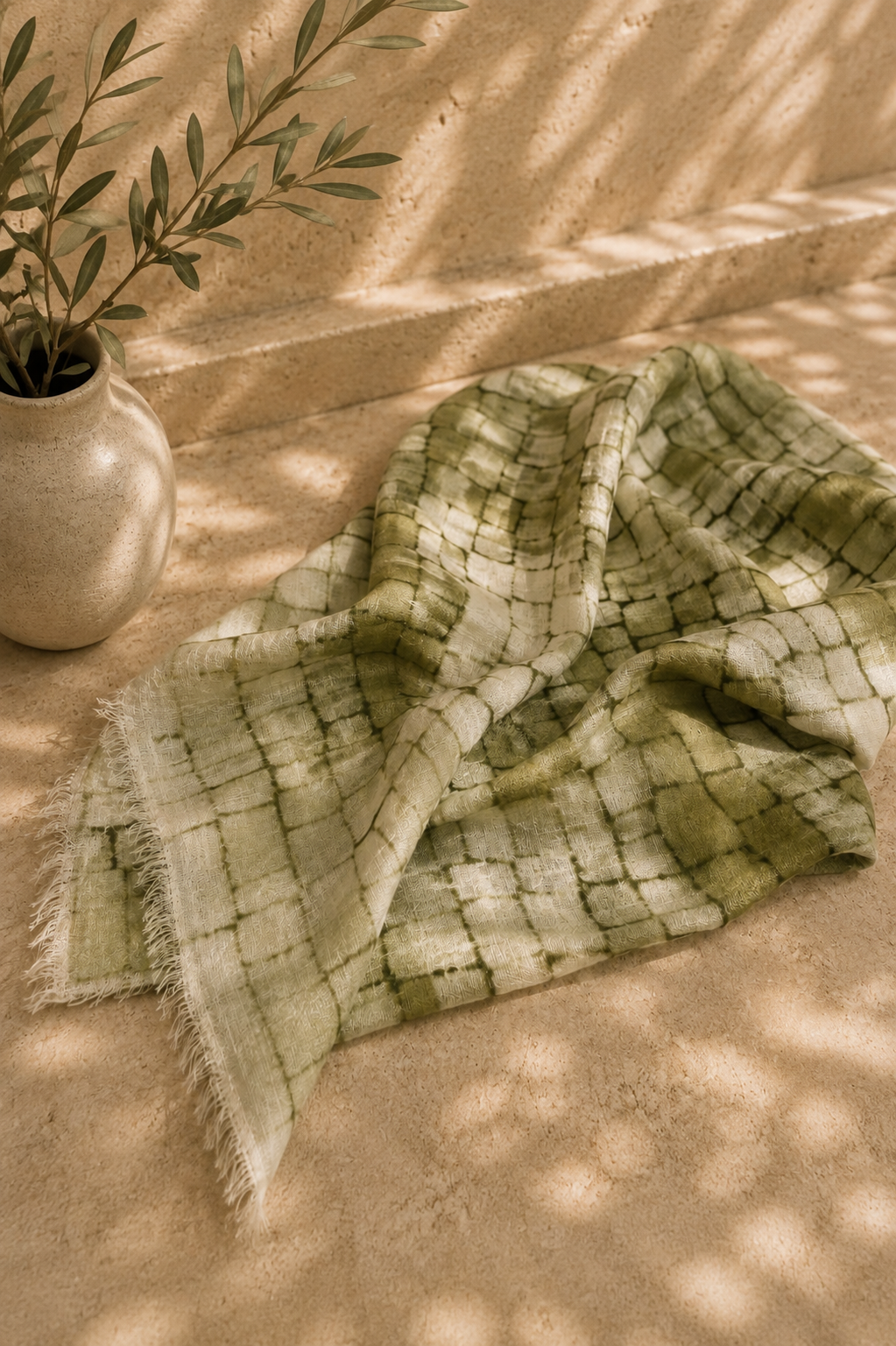 Moss Grid Essential Viscose