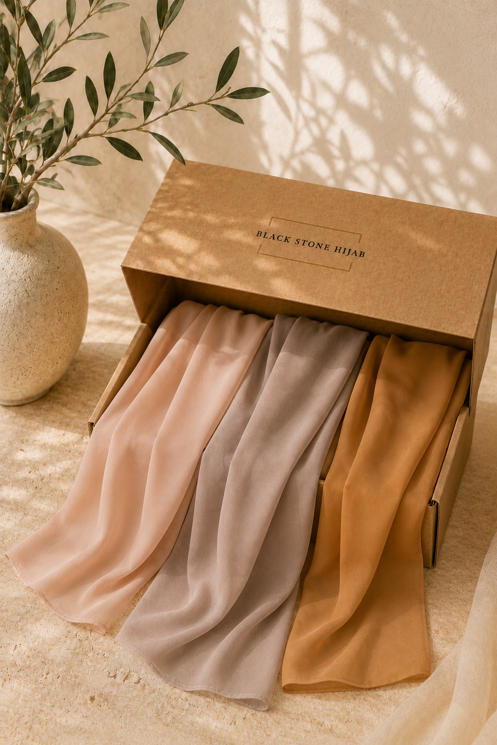Neutral Chiffon Set