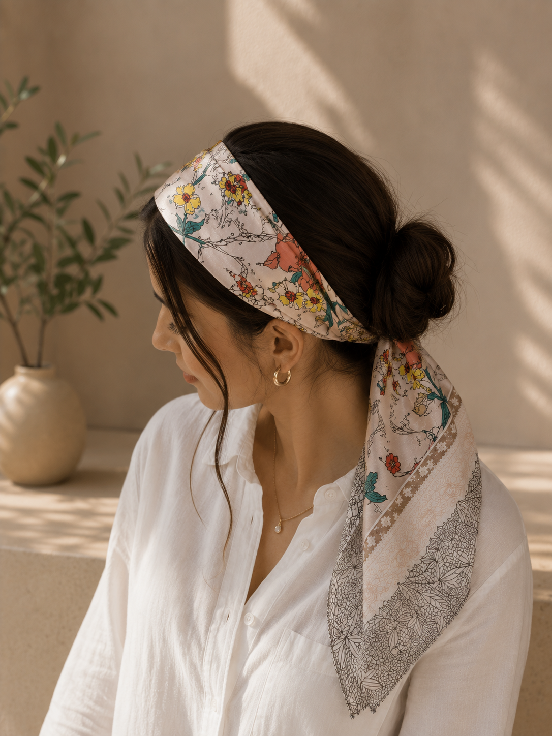 Bloom Satin Square Hijab